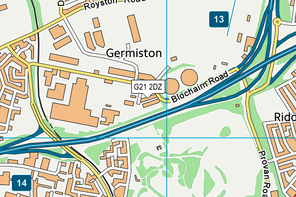 G21 2DZ map - OS VectorMap District (Ordnance Survey) G21 2DZ map - OS VectorMap District (Ordnance Survey)