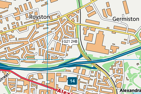 G21 2HB map - OS VectorMap District (Ordnance Survey) G21 2HB map - OS VectorMap District (Ordnance Survey)