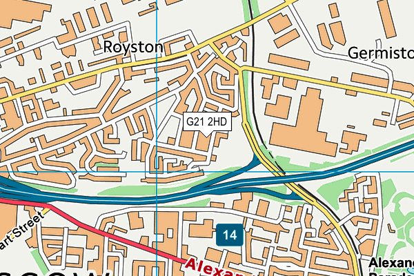 G21 2HD map - OS VectorMap District (Ordnance Survey) G21 2HD map - OS VectorMap District (Ordnance Survey)