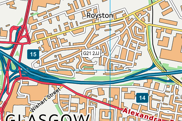 G21 2JJ map - OS VectorMap District (Ordnance Survey)