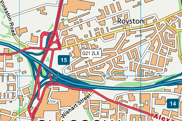 G21 2LX map - OS VectorMap District (Ordnance Survey) G21 2LX map - OS VectorMap District (Ordnance Survey)