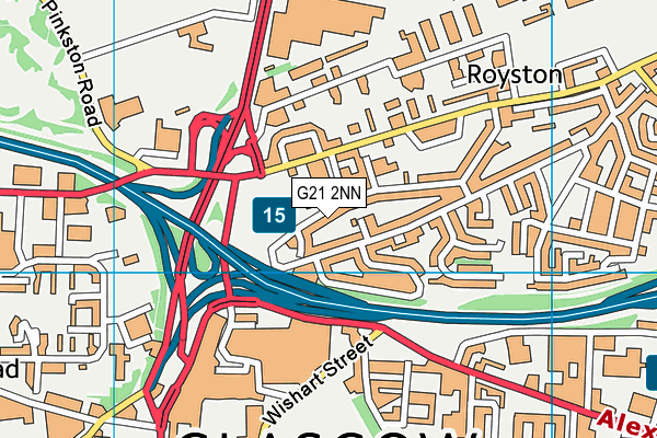 G21 2NN map - OS VectorMap District (Ordnance Survey)