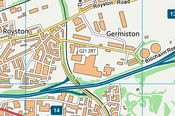 G21 2RT map - OS VectorMap District (Ordnance Survey) G21 2RT map - OS VectorMap District (Ordnance Survey)