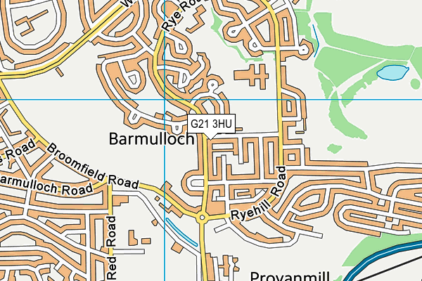 G21 3HU map - OS VectorMap District (Ordnance Survey)
