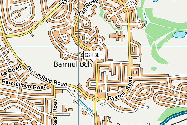 G21 3LH map - OS VectorMap District (Ordnance Survey)