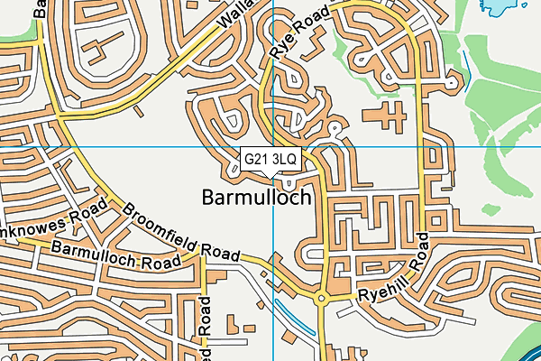 G21 3LQ map - OS VectorMap District (Ordnance Survey)