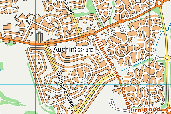 G21 3RZ map - OS VectorMap District (Ordnance Survey)
