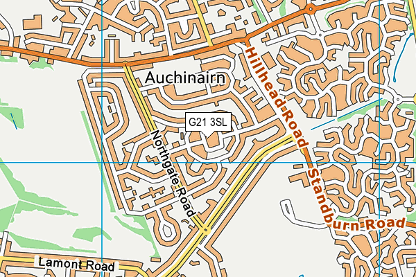 G21 3SL map - OS VectorMap District (Ordnance Survey)