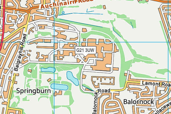 G21 3UW map - OS VectorMap District (Ordnance Survey) G21 3UW map - OS VectorMap District (Ordnance Survey)