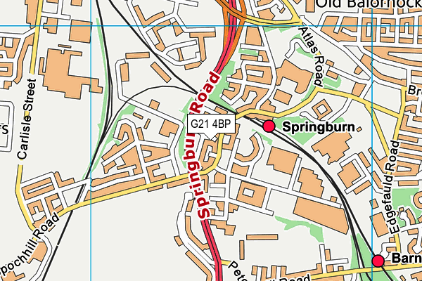 G21 4BP map - OS VectorMap District (Ordnance Survey)
