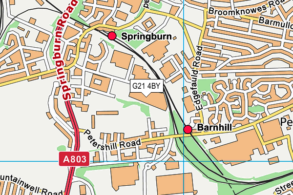 G21 4BY map - OS VectorMap District (Ordnance Survey)