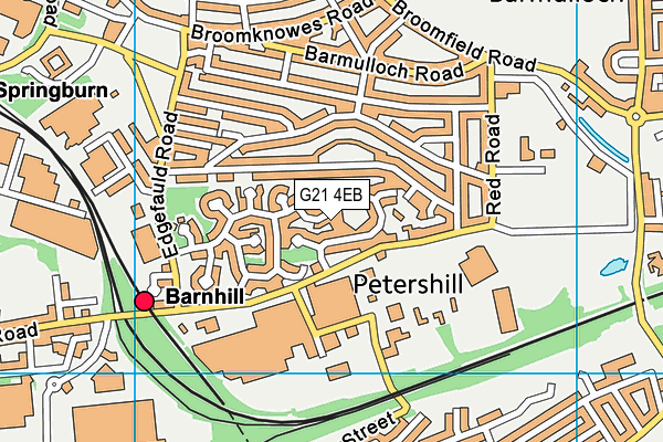 G21 4EB map - OS VectorMap District (Ordnance Survey)