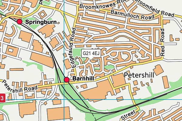 G21 4EJ map - OS VectorMap District (Ordnance Survey)