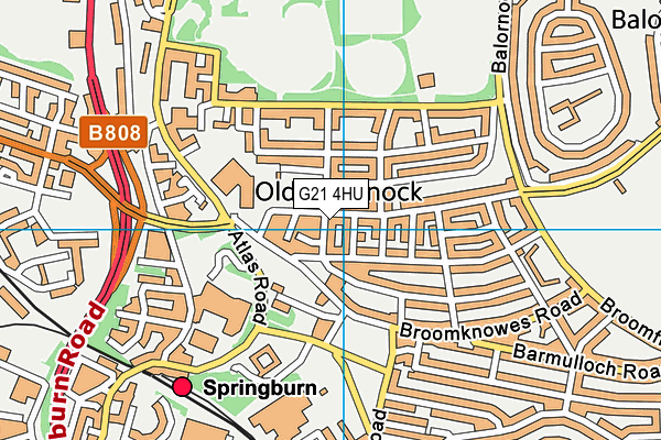 G21 4HU map - OS VectorMap District (Ordnance Survey)