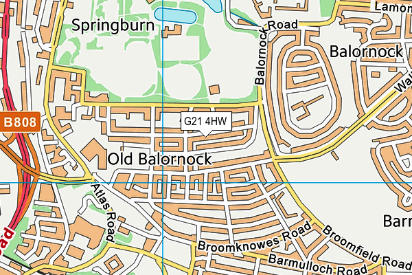 G21 4HW map - OS VectorMap District (Ordnance Survey) G21 4HW map - OS VectorMap District (Ordnance Survey)