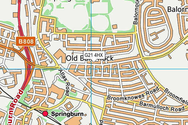 G21 4HX map - OS VectorMap District (Ordnance Survey) G21 4HX map - OS VectorMap District (Ordnance Survey)