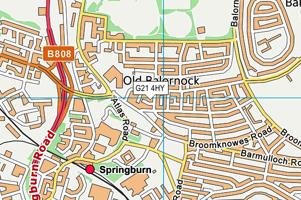 G21 4HY map - OS VectorMap District (Ordnance Survey)