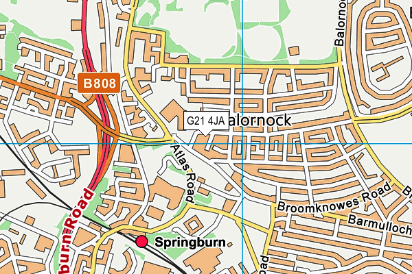 G21 4JA map - OS VectorMap District (Ordnance Survey) G21 4JA map - OS VectorMap District (Ordnance Survey)