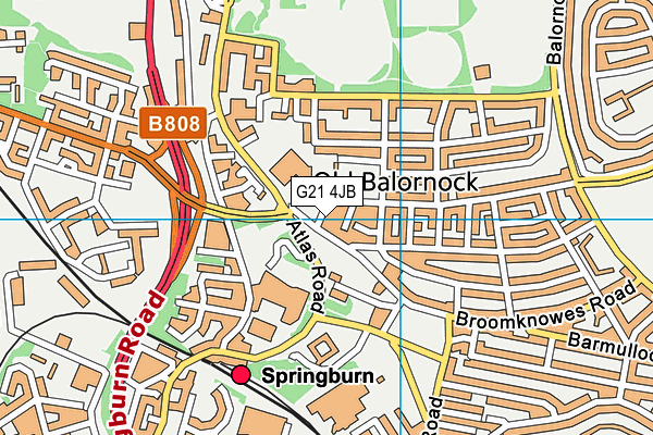 G21 4JB map - OS VectorMap District (Ordnance Survey)