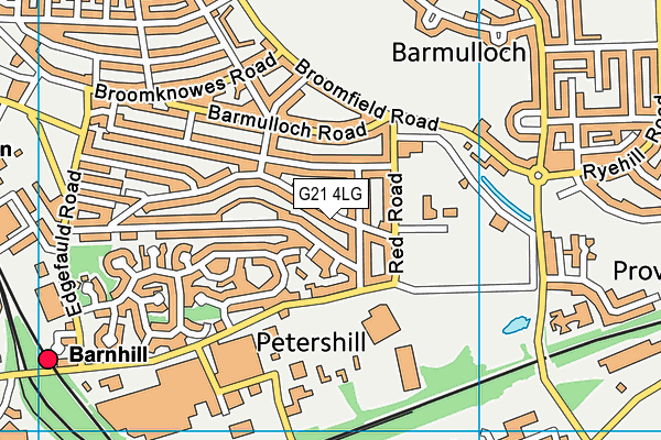 G21 4LG map - OS VectorMap District (Ordnance Survey)