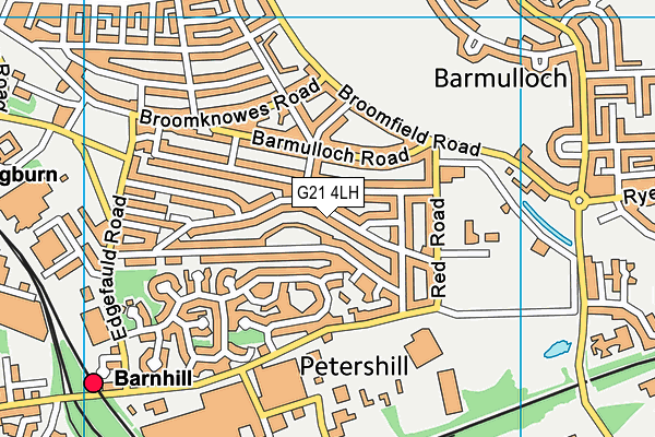 G21 4LH map - OS VectorMap District (Ordnance Survey)
