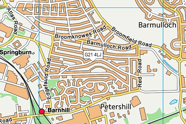 G21 4LJ map - OS VectorMap District (Ordnance Survey)