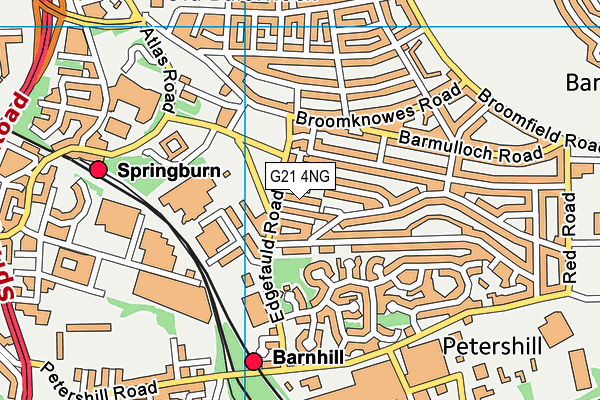 G21 4NG map - OS VectorMap District (Ordnance Survey)