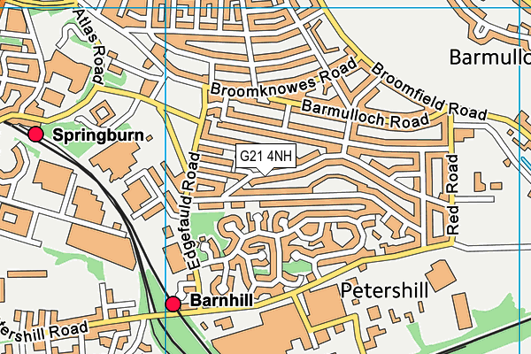 G21 4NH map - OS VectorMap District (Ordnance Survey)