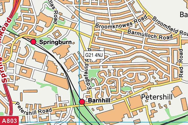 G21 4NJ map - OS VectorMap District (Ordnance Survey)