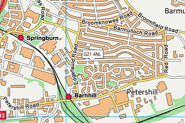 G21 4NL map - OS VectorMap District (Ordnance Survey)
