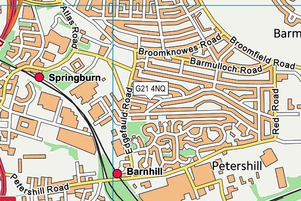 G21 4NQ map - OS VectorMap District (Ordnance Survey)