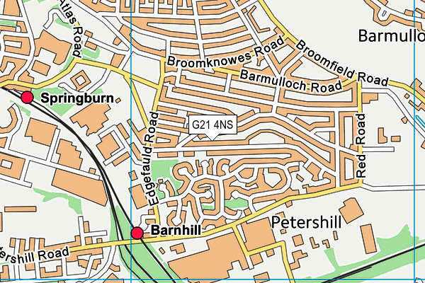 G21 4NS map - OS VectorMap District (Ordnance Survey)