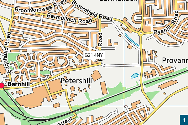 G21 4NY map - OS VectorMap District (Ordnance Survey)