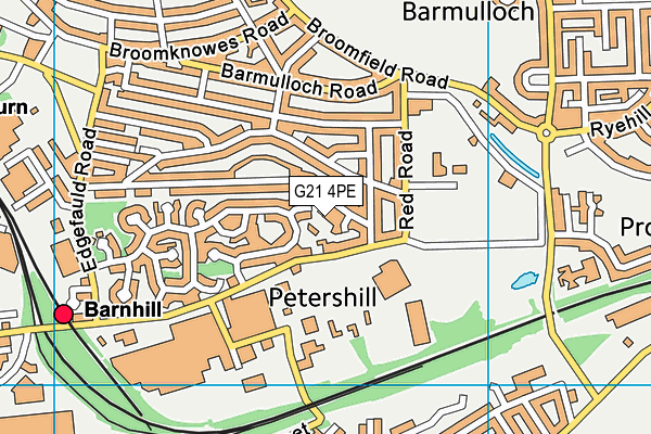 G21 4PE map - OS VectorMap District (Ordnance Survey)