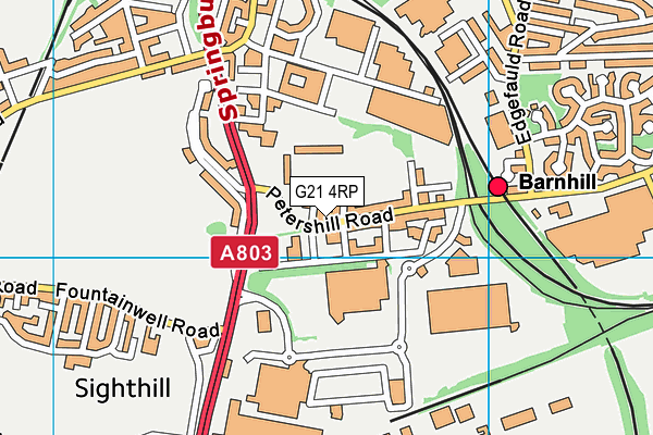 G21 4RP map - OS VectorMap District (Ordnance Survey)