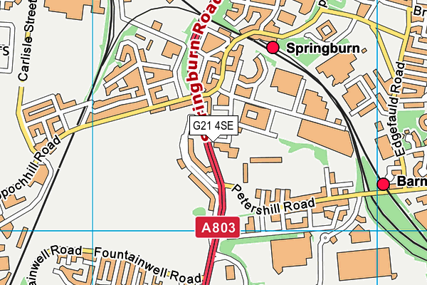 G21 4SE map - OS VectorMap District (Ordnance Survey)