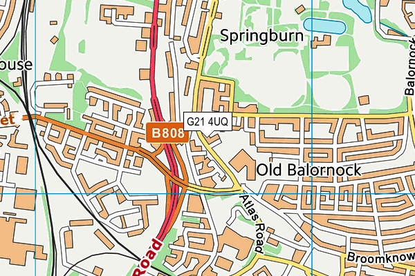 G21 4UQ map - OS VectorMap District (Ordnance Survey)