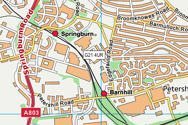 G21 4UR map - OS VectorMap District (Ordnance Survey)