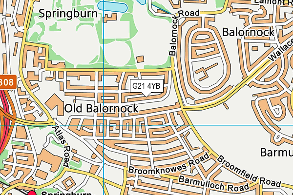 G21 4YB map - OS VectorMap District (Ordnance Survey) G21 4YB map - OS VectorMap District (Ordnance Survey)