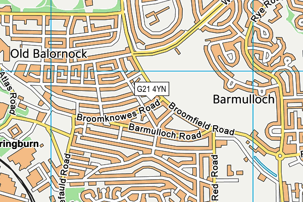 G21 4YN map - OS VectorMap District (Ordnance Survey) G21 4YN map - OS VectorMap District (Ordnance Survey)
