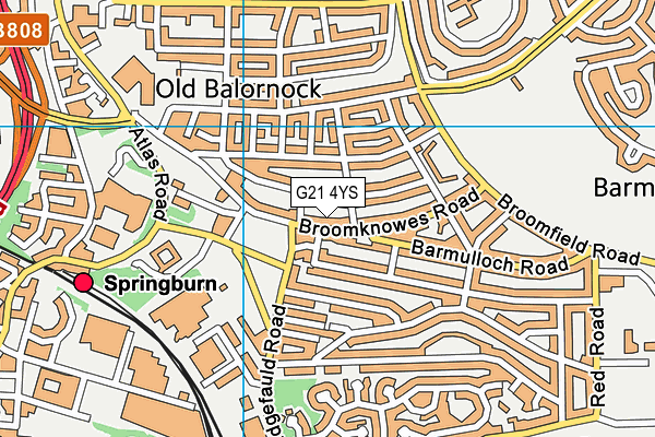 G21 4YS map - OS VectorMap District (Ordnance Survey) G21 4YS map - OS VectorMap District (Ordnance Survey)
