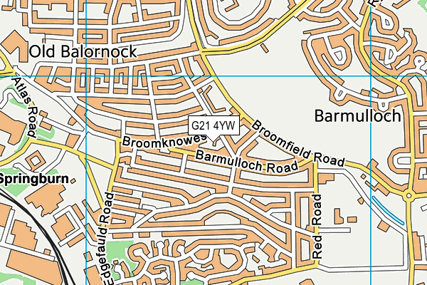 G21 4YW map - OS VectorMap District (Ordnance Survey) G21 4YW map - OS VectorMap District (Ordnance Survey)