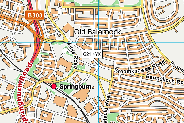 G21 4YX map - OS VectorMap District (Ordnance Survey) G21 4YX map - OS VectorMap District (Ordnance Survey)