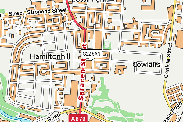 G22 5AN map - OS VectorMap District (Ordnance Survey)