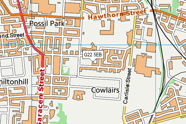 G22 5EB map - OS VectorMap District (Ordnance Survey)