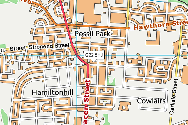 G22 5HJ map - OS VectorMap District (Ordnance Survey)