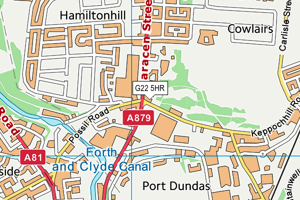G22 5HR map - OS VectorMap District (Ordnance Survey)