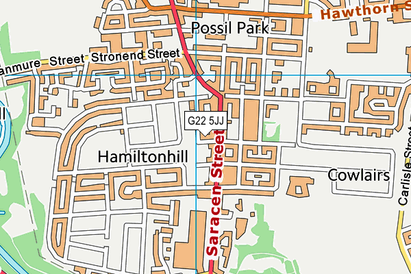 G22 5JJ map - OS VectorMap District (Ordnance Survey) G22 5JJ map - OS VectorMap District (Ordnance Survey)