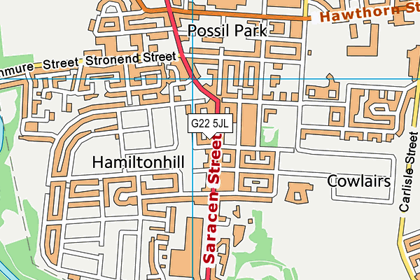 G22 5JL map - OS VectorMap District (Ordnance Survey) G22 5JL map - OS VectorMap District (Ordnance Survey)