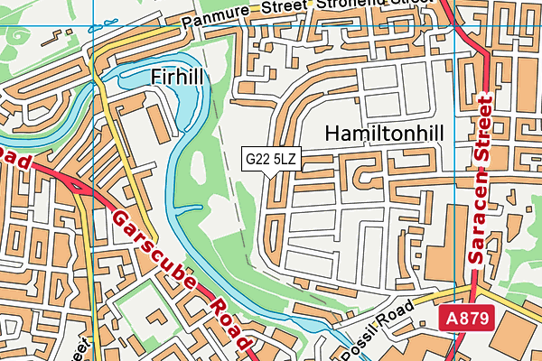 G22 5LZ map - OS VectorMap District (Ordnance Survey)